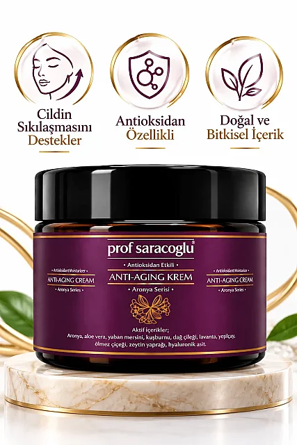 Aronya Anti Aging Krem 50 ml - Doğal Antioksidan Etkili - Cildin Sıkılaşmasını Destekler (2)