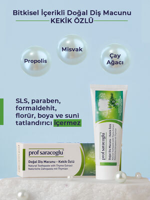 profsaracoglu - Kekik Özlü Doğal Diş Macunu Bitkisel İçerikli 75 ml
