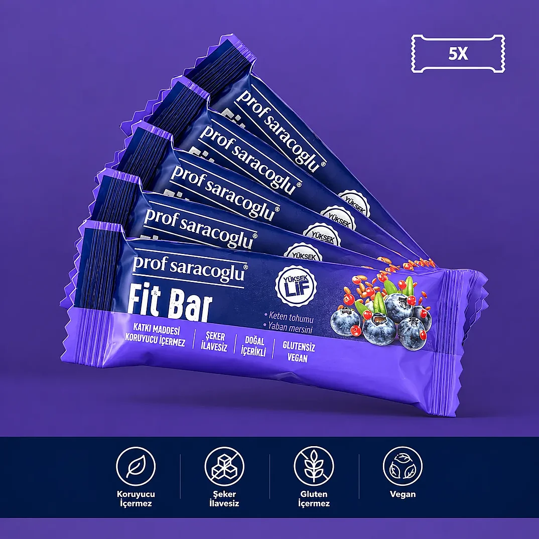 Prof Saracoglu Fit Bar Keten Tohumu İçeren Meyveli 5 Adetlik Atıştırmalık Paket - 1