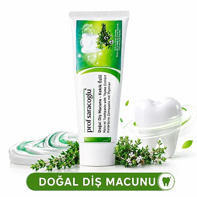 Prof Saracoglu Doğal Diş Macunu 75 ml Florürsüz Kekik Özlü (1)