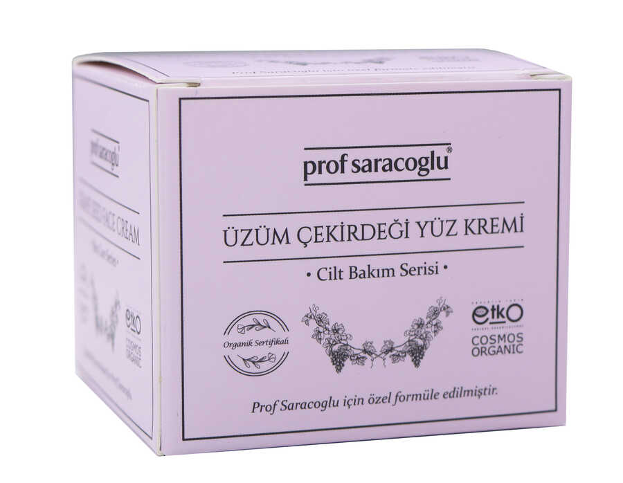 profsaracoglu - Üzüm Çekirdeği Yüz Kremi Organik Sertifikalı