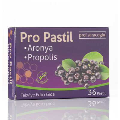 profsaracoglu - Prof Saracoglu Pro Pastil Aronya & Propolis Takviye Edici Gıda 36'lı