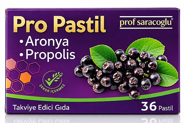 Prof Saracoglu Pro Pastil Aronya & Propolis Takviye Edici Gıda 36'lı (1)
