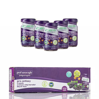 profsaracoglu - Prof Saracoglu Organik Pro-Antioxy Propolis-Aronya-Ekşi Karadut Shot 5 li
