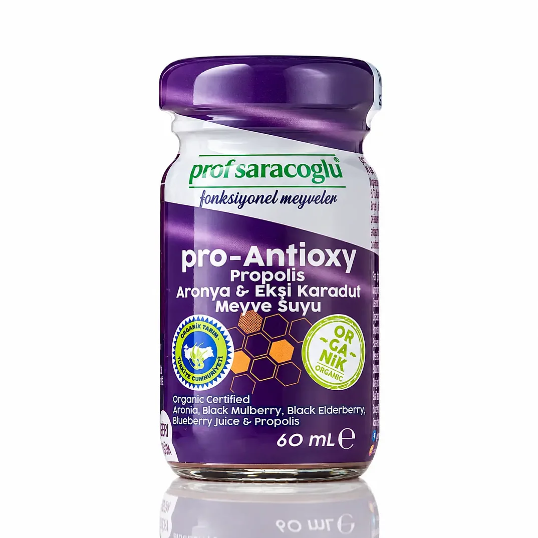 Prof Saracoglu Organik Pro-Antioxy Propolis-Aronya-Ekşi Karadut Shot 5 li - 1
