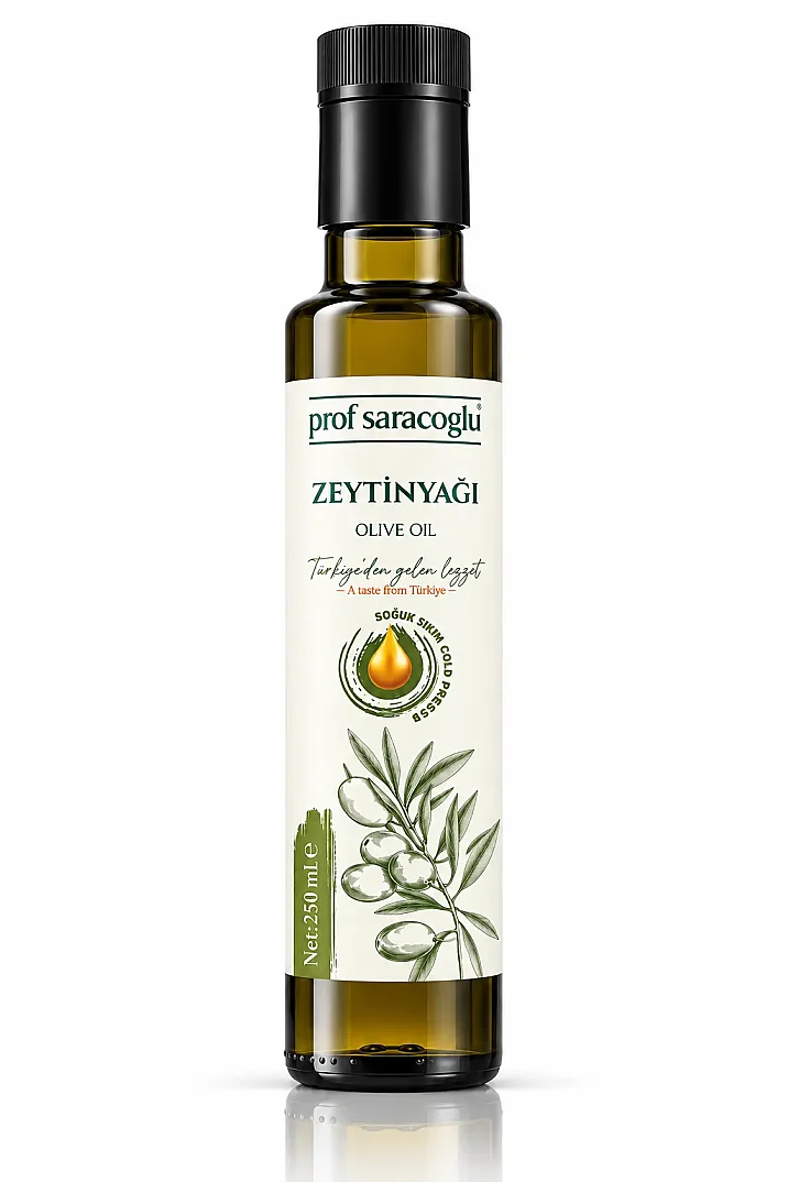 Prof Saracoglu Soğuk Sıkım %100 Zeytinyağı Doğal 250 ml - Natürel - 1
