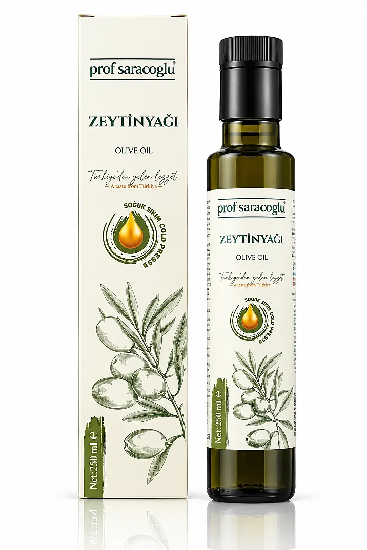 Prof Saracoglu Soğuk Sıkım %100 Zeytinyağı Doğal 250 ml - Natürel - 2