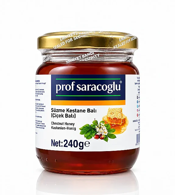 Prof Saracoglu Süzme %100 Kestane Balı 240 g - Doğal Çiçek Balı (1)
