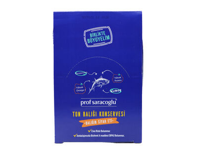 profsaracoglu - Prof Saracoglu Ton Balığı Konservesi Zeytinyağlı Omega 3 (12 Adet x 80 g) (1)